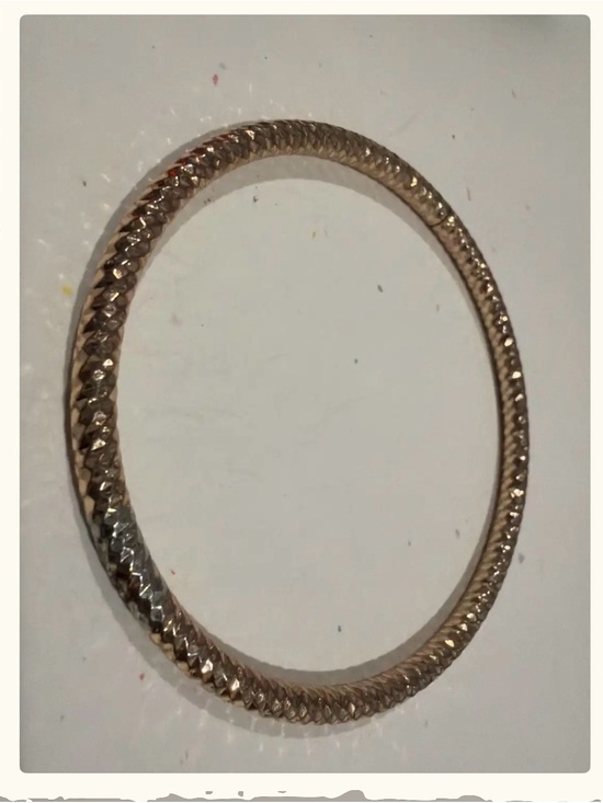 Jewelry - Textured Gold-Tone Women's Bangle Bracelet